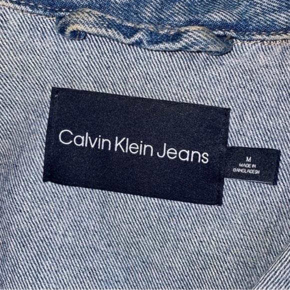 Calvin Klein Jeans Light Blue Cropped Jacket - Picture 4 of 4